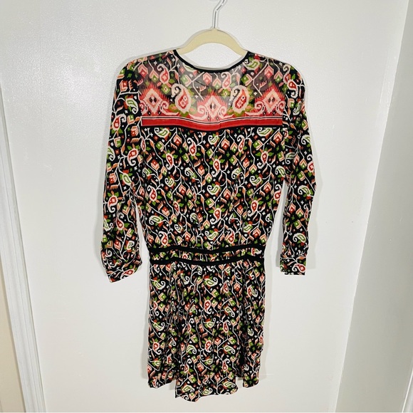 NWT Veronica Beard Venice Silk Mini Dress Pixel Paisley Boho Y2K Chic Retro - Picture 9 of 9